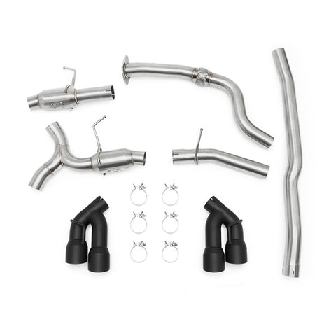 Mishimoto MMEXH-CAM4-16QTPBK Quad Tip Pro Cat-Back Exhaust  Black  Fits Chevrolet Camaro 2.0T 2016-2024
