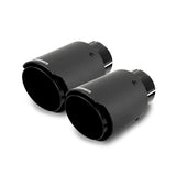 Mishimoto MMEXH-TIP-CFD25BK Exhaust Tip  Black/Carbon Fiber  Dual  2.50in