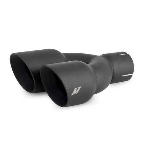 Mishimoto MMEXH-TIP-FSTBK Exhaust Tip  Black  Dual Offset  2.50in Inlet  3.00in Outlet