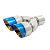 Mishimoto MMEXH-TIP-FSTBT Exhaust Tip  Burnt  Dual Offset  2.50in Inlet  3.00in Outlet