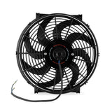 Mishimoto MMFAN-14C Electric Fan  Slim  Curved Blade  Black  14 In