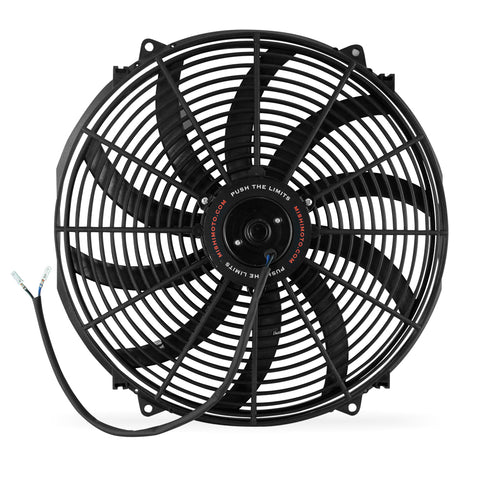 Mishimoto MMFAN-16C Electric Fan  Slim  Curved Blade  Black  16 In