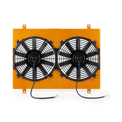 Mishimoto MMFS-MUS-79GD Performance Aluminum Radiator Fan Shroud Kit  Gold  Fits Ford Mustang 1979-1993