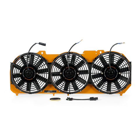 Mishimoto MMFS-XJ-89KGD Aluminum Fan Shroud  Gold  W/Controller  Fits Jeep Cherokee XJ 4.0L 1989-2001