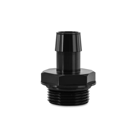 Mishimoto MMFT-16ORB-34BK -16ORB To 3/4 In Hose Barb Aluminum Fitting  Black