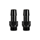 Mishimoto MMFT-M16-12BK M16x1.5 To 1/2 In Hose Barb Aluminum Fittings  Black  Pack Of 2