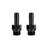Mishimoto MMFT-M16-38BK M16x1.5 To 3/8in Hose Barb Aluminum Fittings  Black  Pack Of 2