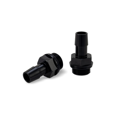 Mishimoto MMFT-M20-12BK M20x1.5 1/2 In  Hose Barb Aluminum Fittings  Black  Pack Of 2