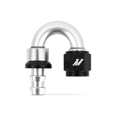 Mishimoto MMFT-PL-6180 Push-Lock Fitting  -6AN  180-Degree