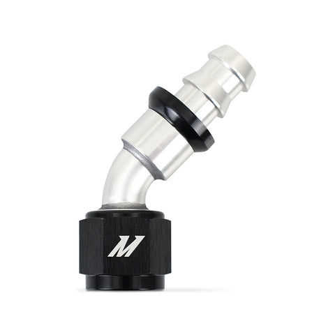 Mishimoto MMFT-PL-845 Push-Lock Fitting  -8AN  45-Degree