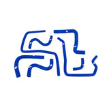Mishimoto MMHOSE-SUB-ANC4BL Silicone Ancillary Hoses  Blue  Fits Subaru WRX/WRX STI 2004-2007