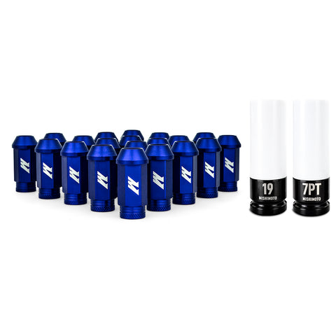 Mishimoto MMLG-125-20LBL Aluminum Locking Lug Nuts M12x1.25  Blue  20pc Set