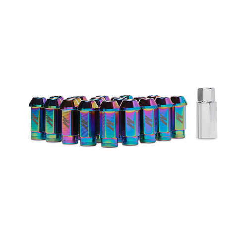 Mishimoto MMLG-125-LOCKNC Aluminum Locking Lug Nuts  Neo Chrome  M12 X 1.25