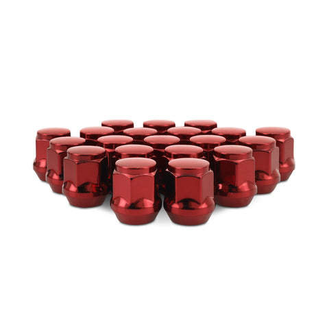 Mishimoto MMLG-AC1215-20RD Steel Lug Nuts  Red  M12x1.5  Acorn Seat 20pc Set