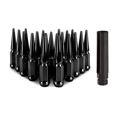 Mishimoto MMLG-SP1215-20BK Spiked Lug Nuts  Black  M12x1.5 20-PC Set