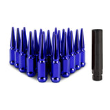 Mishimoto MMLG-SP1215-20BL Spiked Lug Nuts  Blue  M12x1.5 20-PC Set
