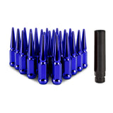 Mishimoto MMLG-SP1415-24BL Spiked Lug Nuts  Blue  M14x1.5  24-PC Set