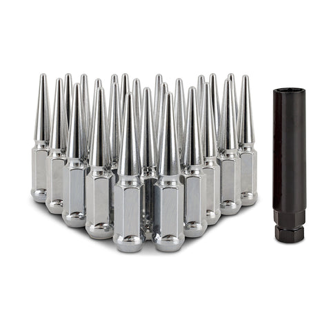 Mishimoto MMLG-SP1415-24CH Spiked Lug Nuts  Chrome  M14x1.5  24-PC Set