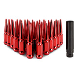 Mishimoto MMLG-SP1415-32RD Spiked Lug Nuts  Red  M14x1.5  32-PC Set