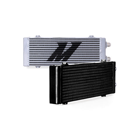 Mishimoto MMOC-DP-MSL Universal Oil Cooler  Dual Pass Bar And Plate  Silver  Medium