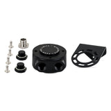 Mishimoto MMOC-RFH-M22BK Remote Oil Filter Mount  Black  M22 X 1.5 Filter Thread