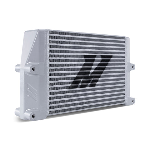 Mishimoto MMOC-SSO-10SL Universal Oil Cooler  HD Bar-and-Plate  Silver  10" Core  Same-Side Outlets