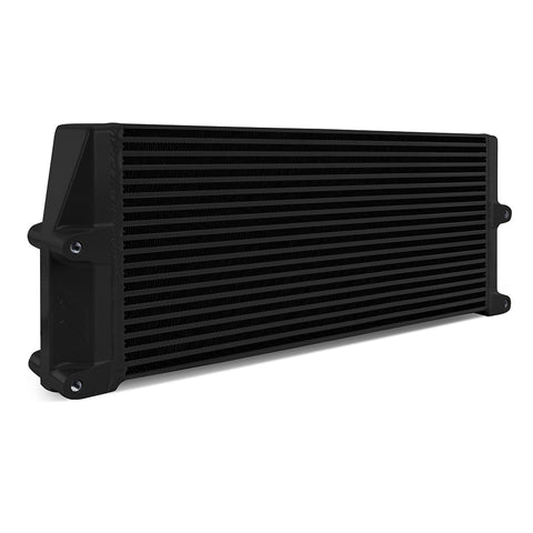 Mishimoto MMOC-SSO-17BK Universal Oil Cooler  HD Bar-and-Plate  Black  17" Core  Same-Side Outlets