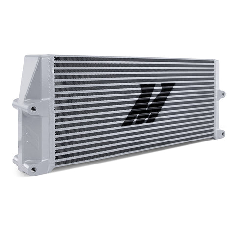 Mishimoto MMOC-SSO-17SL Universal Oil Cooler  HD Bar-and-Plate  Silver  17" Core  Same-Side Outlets