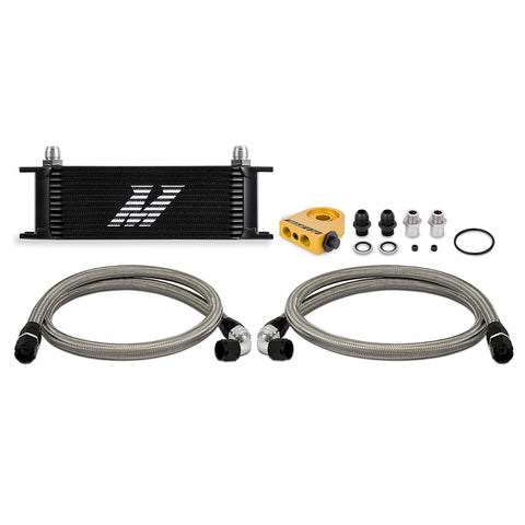 Mishimoto MMOC-U13TBK Universal Oil Cooler  13-Row  Black  Thermostatic  Kit