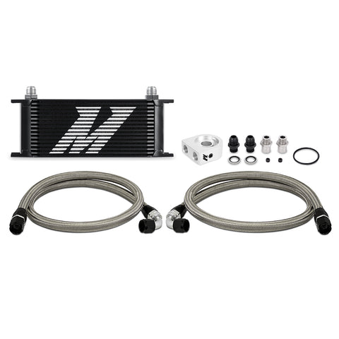 Mishimoto MMOC-U16BK Universal Oil Cooler  16-Row  Black  Kit