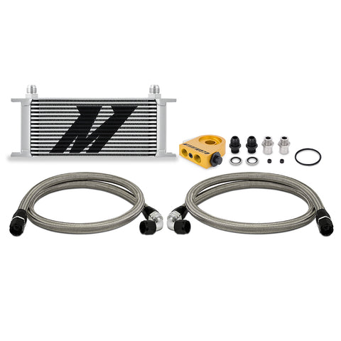 Mishimoto MMOC-U16TSL Universal Oil Cooler  16-Row  Silver  Thermostatic  Kit