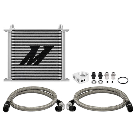Mishimoto MMOC-U34SL Universal Oil Cooler  34-Row  Silver  Kit