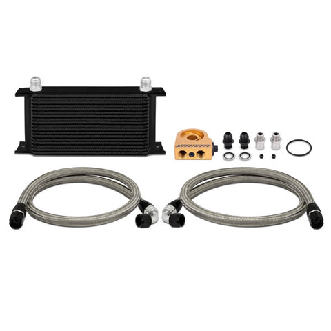 Mishimoto MMOC-ULTBK Universal Oil Cooler 19-Row  Black  Thermostatic  Kit