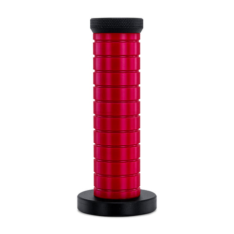 Mishimoto MMSK-BMXBKRDH Shift Knob  Black Top/Bottom  Red BMX Grip
