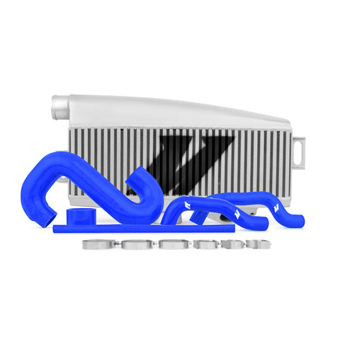 Mishimoto MMTMIC-WRX-01SLBL Top-Mount Intercooler Kit  Silver W/ Blue Pipes  Fits Subaru WRX/STI 2002-2007