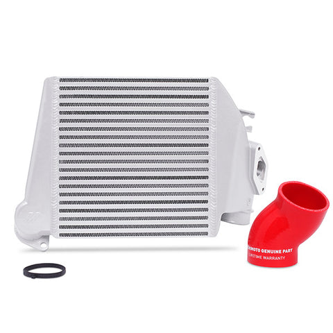 Mishimoto MMTMIC-WRX-08SLRD Top-Mount Intercooler  Silver Cooler Red Hoses  Fits Subaru WRX 2008-2014