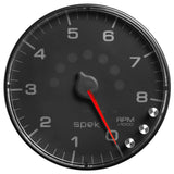 5 In. IN-DASH TACHOMETER 0-8000 RPM SPEK-PRO BLACK/BLACK