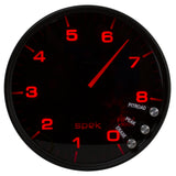 5 In. IN-DASH TACHOMETER 0-8000 RPM SPEK-PRO BLACK/BLACK