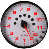 5 In. IN-DASH TACHOMETER 0-11000 RPM SPEK-PRO WHITE/BLACK