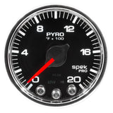 PILLAR KIT 0-60 PSI/0-2000 Degree F/100-300 Degree F 10-15 DODGE RAM SPEK-PRO BLACK DIAL CHROME BEZEL CLEAR LENS