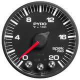 PILLAR KIT 0-60 PSI/0-2000 °F 08-10 FORD SUPERDUTY SPEK-PRO BLACK DIAL BLACK BEZEL FLAT ANTIGLARE LENS