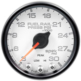 2-1/16" FUEL RAIL PRESSURE 3-30K PSI SPEK-PRO WHITE/BLACK
