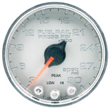 2-1/16" FUEL RAIL PRESSURE 3-30K PSI SPEK-PRO SILVER/CHROME