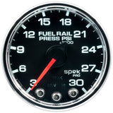 2-1/16" FUEL RAIL PRESSURE 3-30K PSI SPEK-PRO BLACK/CHROME