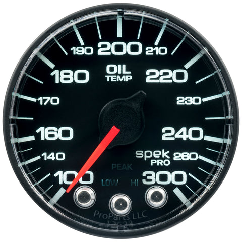 2-1/16" OIL TEMPERATURE 100-300 °F SPEK-PRO BLACK/BLACK