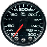 2-1/16" OIL TEMPERATURE 100-300 °F SPEK-PRO BLACK/BLACK ECU