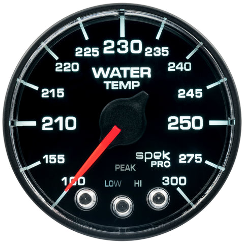 2-1/16" WATER TEMPERATURE 100-300 °F SPEK-PRO BLACK/BLACK ECU
