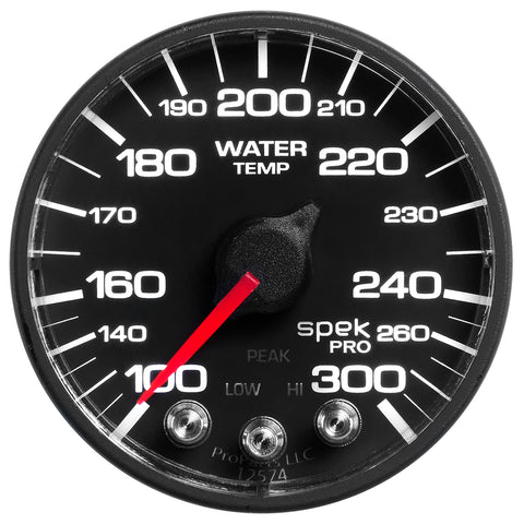 2-1/16" WATER TEMPERATURE 100-300 °F SPEK-PRO BLACK/BLACK ECU