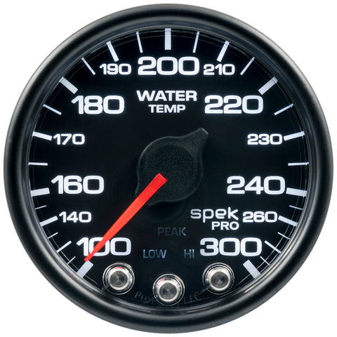 2-1/16" WATER TEMPERATURE 100-300 °F SPEK-PRO BLACK/BLACK ECU