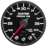 2-1/16" WATER PRESSURE 0-40 PSI SPEK-PRO BLACK/BLACK ECU